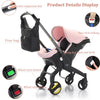 Multifunctional Baby Stroller with Free Bag,Newborn Stroller,Equipped with Chest Clip,One-Click Contraction Function,Alloy Metal Material, Foldable 4-wheel Travel Toddler Stroller, Stroller & Basket & Carrycot, Suitable for Travel #DealsForYouDays