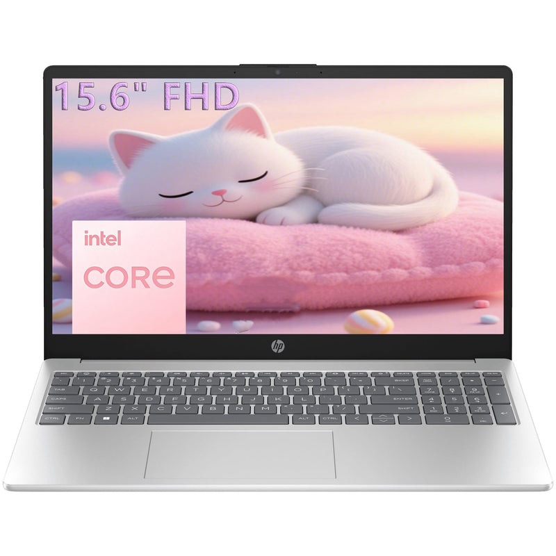 HP 15.6" FHD Laptop 2026 Edition with Copilot AI, 16GB RAM, 256GB SSD, Intel Processor, Long Battery Life, Lightweight, Windows 11 for Students & Office(Renewed)