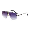 Men's Rimless Square Sunglasses — UV400 Metal Frame, 6 Colorways