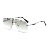Men's Rimless Square Sunglasses — UV400 Metal Frame, 6 Colorways