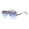 Men's Rimless Square Sunglasses — UV400 Metal Frame, 6 Colorways