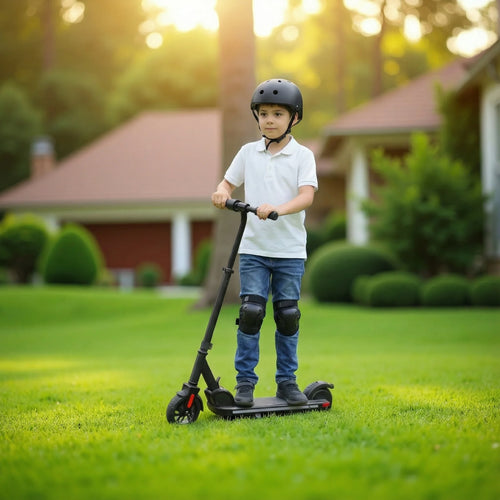 150W Electric Scooter Kids 6-12 10MPH 7Mi Range Colorful Lights Adjustable Height UL2272 1Year Warranty