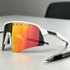 Polarized UV400 Sports Sunglasses Unisex Semi-Rimless Windproof Outdoor Eyewear for MTB Cycling Driving Hiking Trekking Goggles