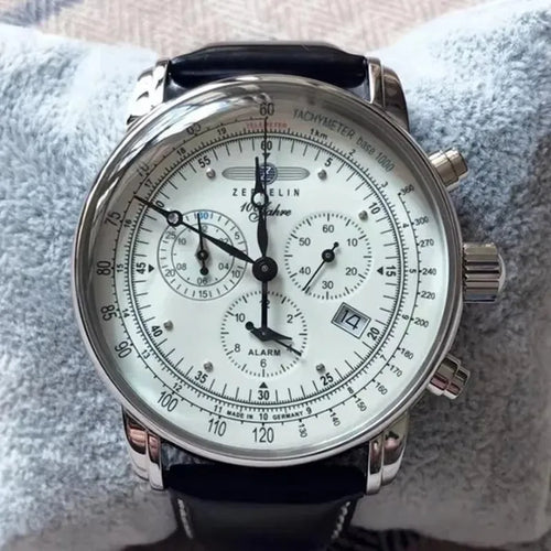 2026 Zeppelin Airship Commemorative Mens Automatic Watch Case Retro Business Timepiece