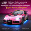 New JXC RC 1:43 scale remote control car, four-wheel drive, adjustable speed, with LED ambient lights, children's toy