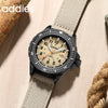 ADDIES 2026 New Men's Sports Quartz Watch Nylon Strap Swimming Waterproof Watch Tubular Luminous Outdoor Fashion Quartz Watch