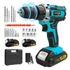 Lithium battery-powered screwdriver, electric screwdriver, electric hand drill, electric impact drill, combo set, home DIY kit