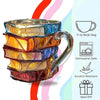 BookBrew™ 3D Stacked Books Mug 📚☕