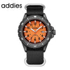 ADDIES 2026 New Men's Sports Quartz Watch Nylon Strap Swimming Waterproof Watch Tubular Luminous Outdoor Fashion Quartz Watch