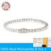 100% Real Moissanite D Vvs 1 3.8MMMoissanite Tennis Bracelet S925 Jewelry Fashion Simple Wedding Women Gift