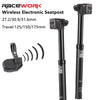 RACEWORK Wireless Dropper Seatpost IP67 Waterproof Rechargeable Automatic Lifting Travel 125/150/175mm Smart Electric Seatpost