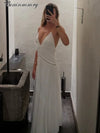 Elegant Deep V-neck Backless Long Dress Women Solid Spaghetti Strap Sleeveless Sling Dresses 2026 Lady Holiday Party Vestidos