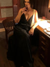 Elegant Deep V-neck Backless Long Dress Women Solid Spaghetti Strap Sleeveless Sling Dresses 2026 Lady Holiday Party Vestidos