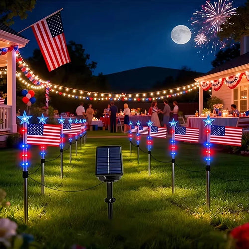 PatriotGlow™ Path Lights 🇺🇸✨ — Light Up Your Pride