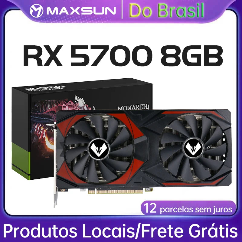 RX5700 8GB Gaming Graphics Card GDDR6 Memory 256Bit PCIEx16 4.0 for Desktop Computer Video Cards RX 5700 MAXSUN AMD Radeon