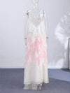Lace Spaghetti Strap Puffy Dresses Women's Slim Sleeveless Backless Floor-length Dress 2026 New Ladies Summer Vacation Outfit