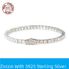 100% Real Moissanite D Vvs 1 3.8MMMoissanite Tennis Bracelet S925 Jewelry Fashion Simple Wedding Women Gift