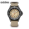 ADDIES 2026 New Men's Sports Quartz Watch Nylon Strap Swimming Waterproof Watch Tubular Luminous Outdoor Fashion Quartz Watch