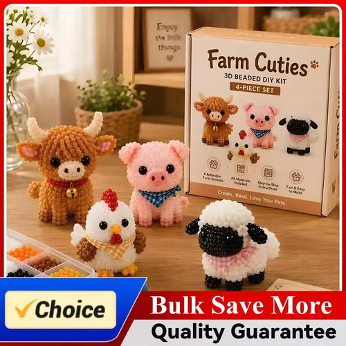 BeadCritter™ DIY Kit 🐻✨ — Create Adorable 3D Animals