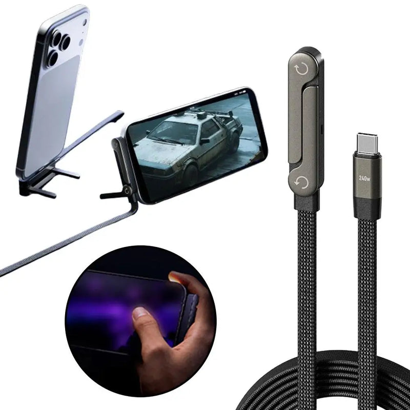 PowerProp™ 240W Stand Cable ⚡📱 Charge Fast. Stand Smart.