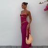 Heart Neck Sexy Outfits for Women Beading Patchwork Crop Halter Top Chiffon Fishtail Skirt Suit 2026 NEW Chic Lady Matching Sets