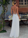 Elegant Deep V-neck Backless Long Dress Women Solid Spaghetti Strap Sleeveless Sling Dresses 2026 Lady Holiday Party Vestidos