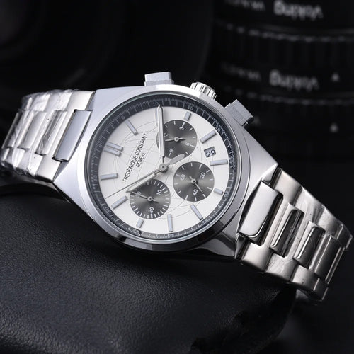 2026 Top AAA Hot Sale AAA Frederique Constant Brand Watches For Mens Multifunctional Auto Date Quartz Wristwatch AAA Male Clocks