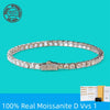 100% Real Moissanite D Vvs 1 3.8MMMoissanite Tennis Bracelet S925 Jewelry Fashion Simple Wedding Women Gift