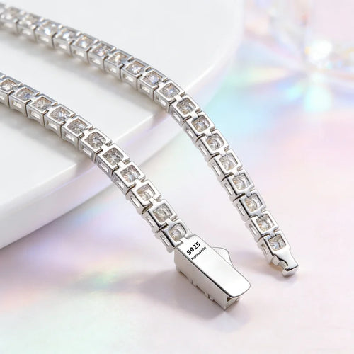 100% Real Moissanite D Vvs 1 3.8MMMoissanite Tennis Bracelet S925 Jewelry Fashion Simple Wedding Women Gift