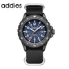 ADDIES 2026 New Men's Sports Quartz Watch Nylon Strap Swimming Waterproof Watch Tubular Luminous Outdoor Fashion Quartz Watch