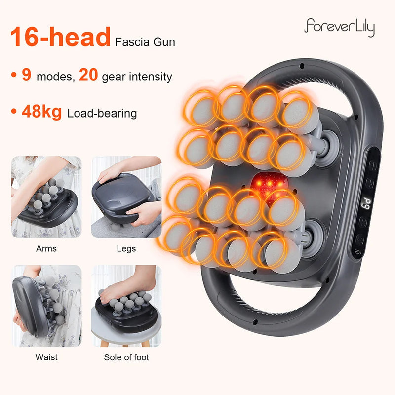 DeepStrike™ Massage Gun: 16 Heads, Full-Body Bliss 💆