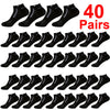 30 Pairs Men’s Ankle Socks – Breathable Mesh, Color-Block Athletic & Casual Low-Cut Socks