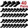30 Pairs Men’s Ankle Socks – Breathable Mesh, Color-Block Athletic & Casual Low-Cut Socks