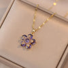 BloomSpin™ Zircon Flower Necklace 🌸💎 Elegance in Motion