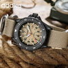 ADDIES 2026 New Men's Sports Quartz Watch Nylon Strap Swimming Waterproof Watch Tubular Luminous Outdoor Fashion Quartz Watch