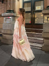 Lace Spaghetti Strap Puffy Dresses Women's Slim Sleeveless Backless Floor-length Dress 2026 New Ladies Summer Vacation Outfit