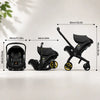 Portable Reversible Baby Stroller - Lightweight Folding Infant Pushchair with Adjustable Recline, Durable Metal Frame, Compact Travel Design, Infant Car Seat Compatibility for Daily Outdoor & Shopping Use